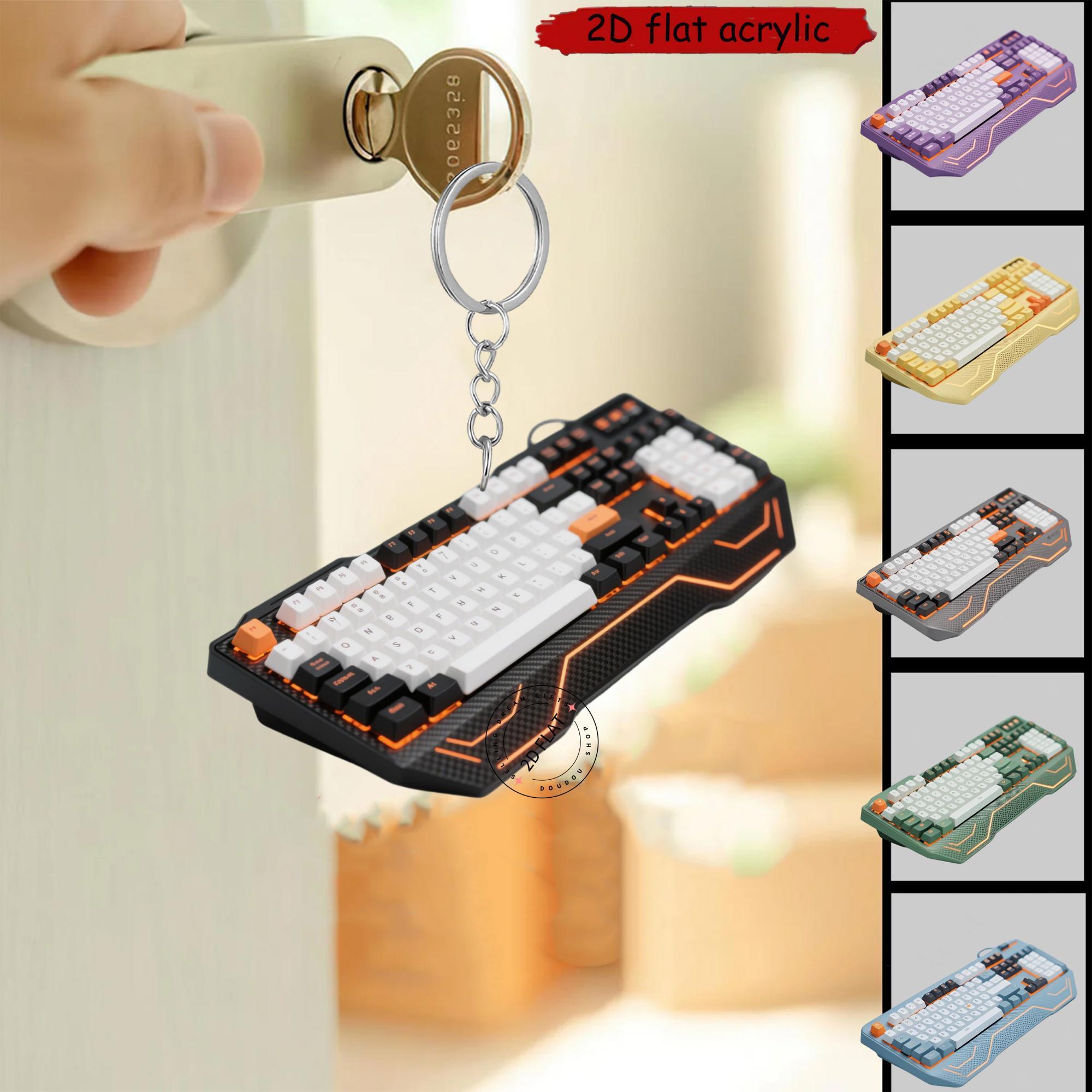 Office Tech Backpack - Llavero Acrílico 2D con Teclas de
