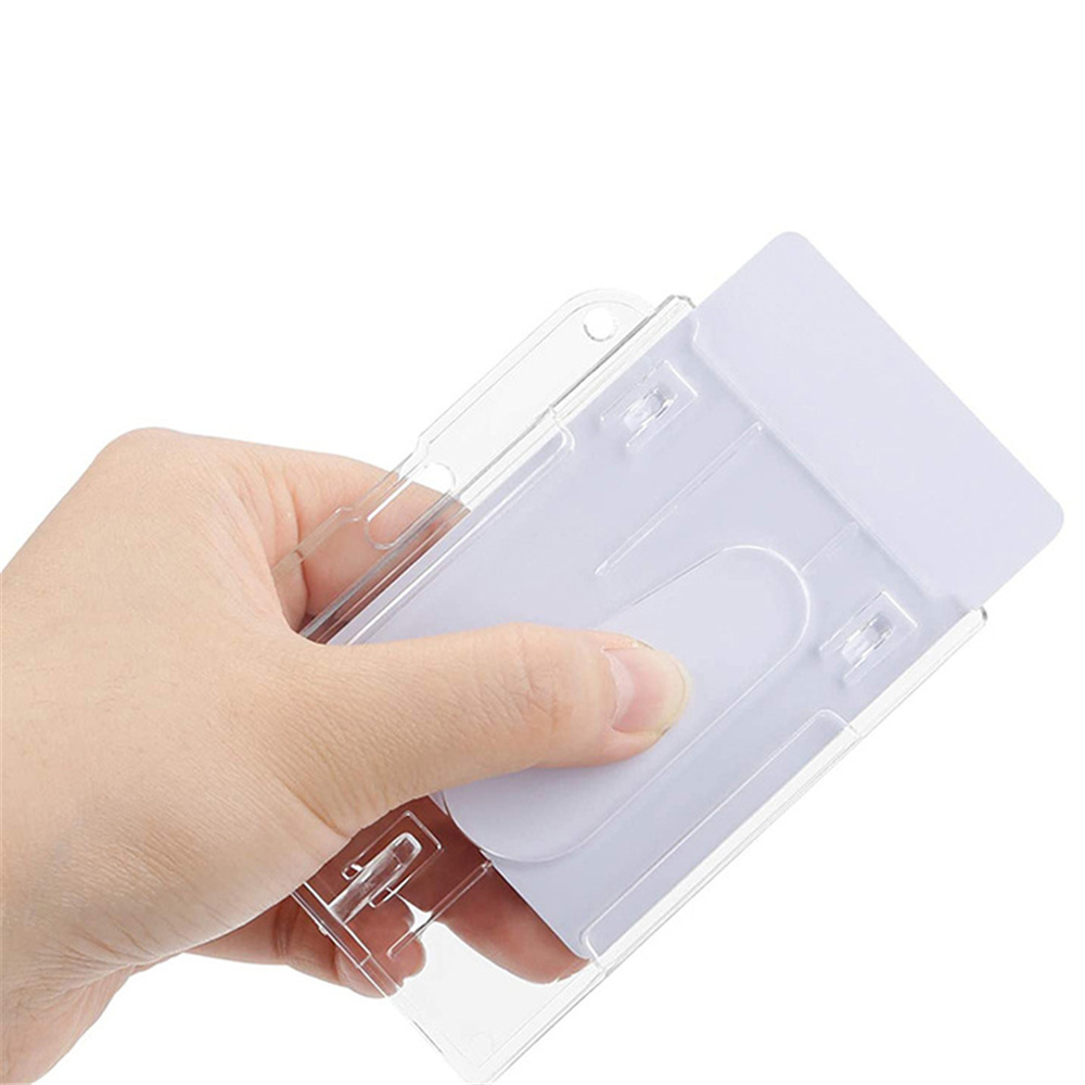 Tech Office Worker - Transparent Work Card Holder with Finger