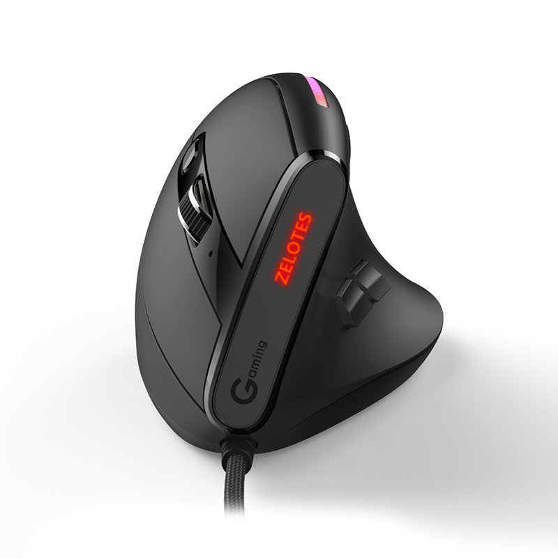 Ergonomic Mouse Vertical - JOMAA-ratón para juegos con cable RGB,