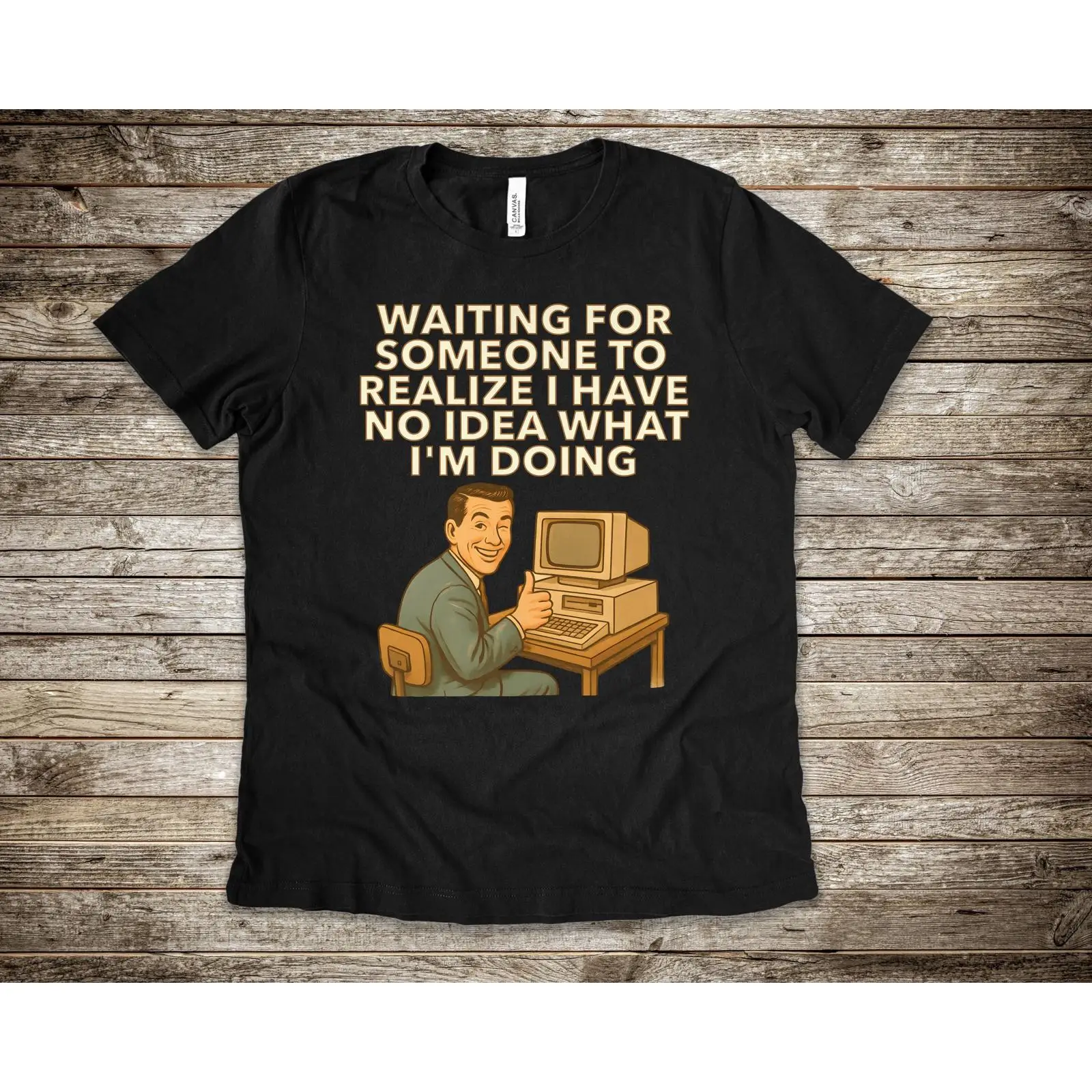 The Office It Tech - Camiseta con diseño de meme 'Waiting