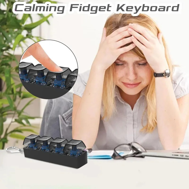 4 teclas botón de dedo juguete - Office Tech reseña y precio