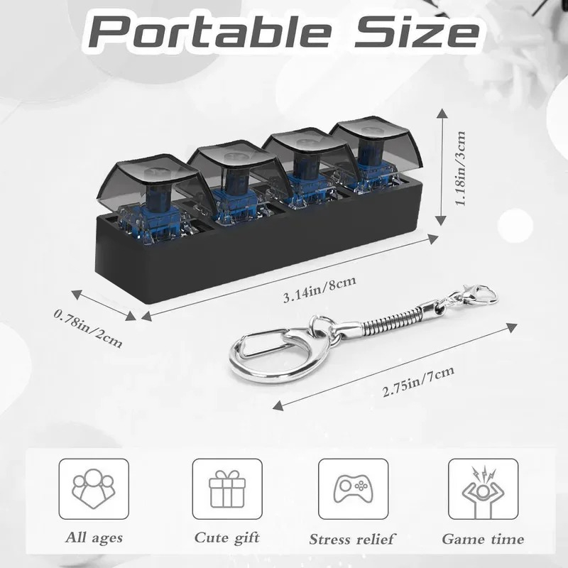 4 teclas botón de dedo juguete - Office Tech reseña y precio