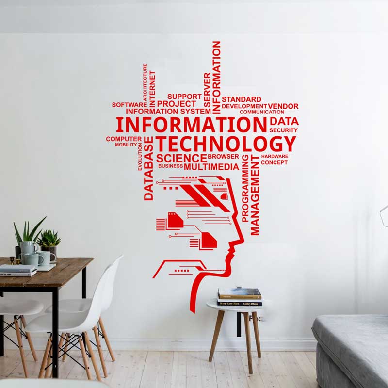 Calcomanía de vinilo de tecnol - Information Technology Officer reseña y precio