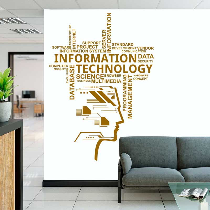 Calcomanía de vinilo de tecnol - Information Technology Officer reseña y precio