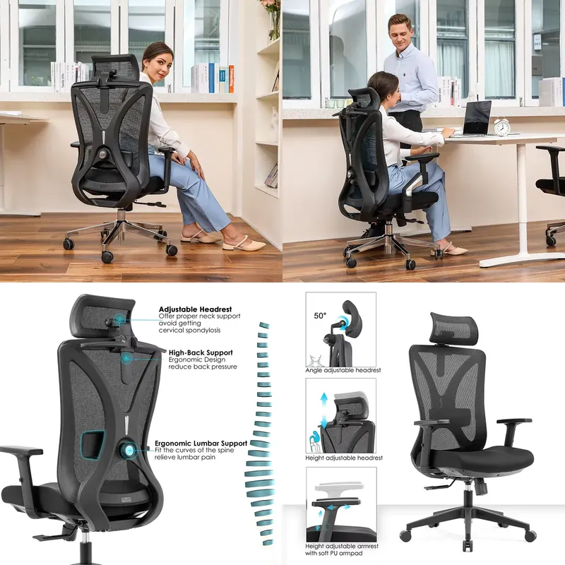 Silla de oficina moderna y dur - Office Tech Chair reseña y precio