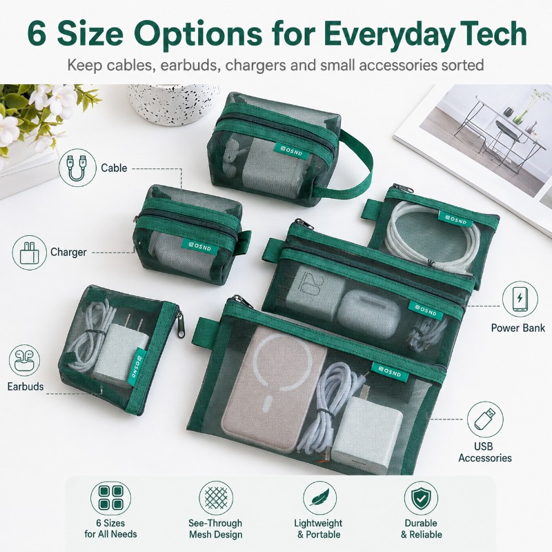 Paquete de 6 Bolsas Organizado - Office Tech Backpack reseña y precio