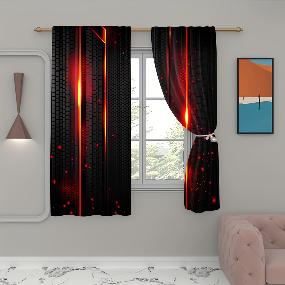 2 Cortinas de Lava Negras y Ro - Office Of Tech reseña y precio