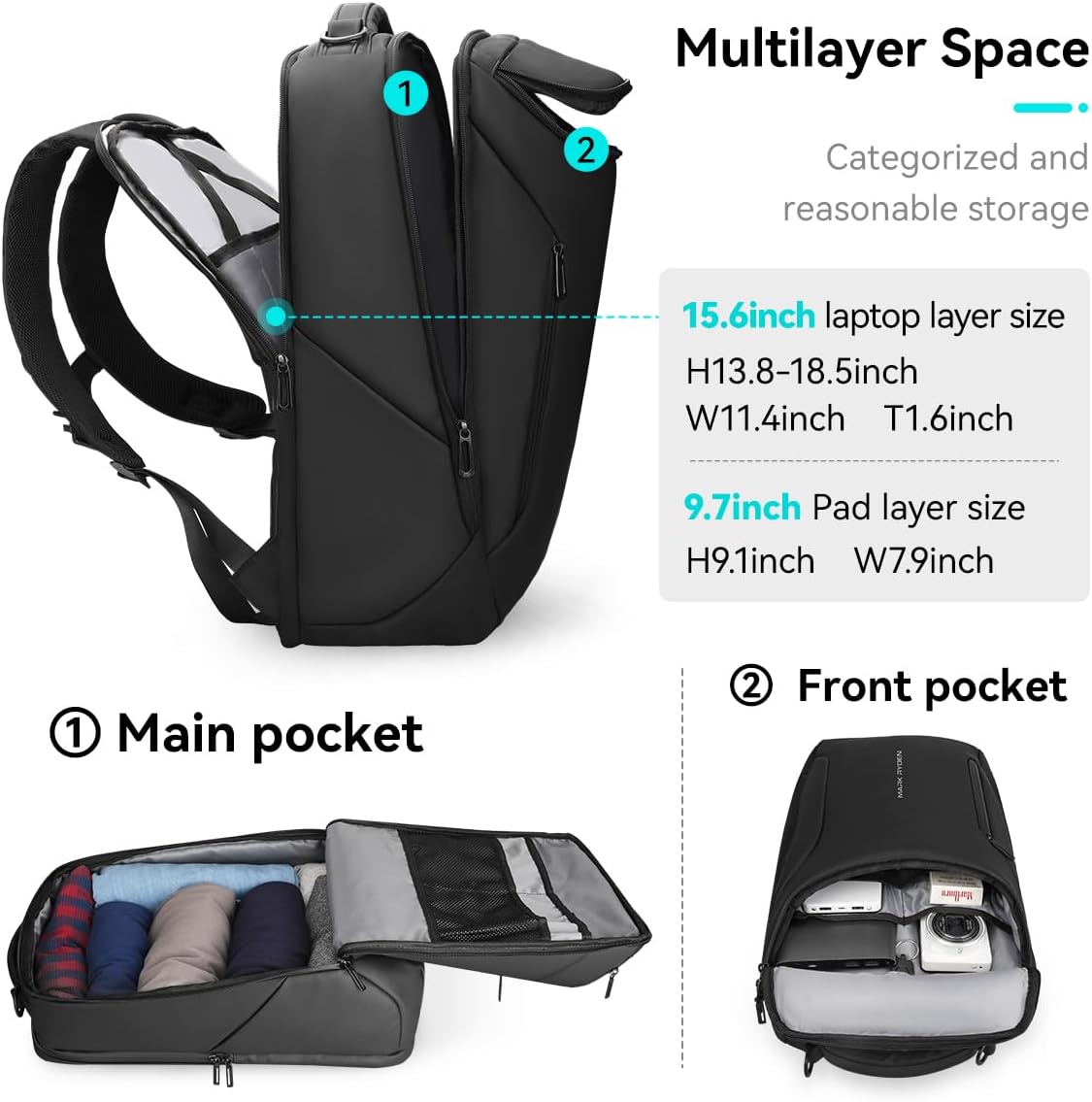 Mochila Ejecutiva para Hombre, - Office Tech Backpack reseña y precio