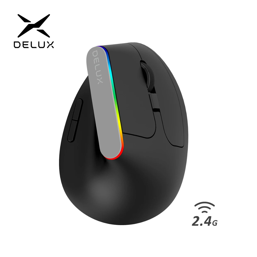 Delux M618C inalámbrico silenc - Ergonomic Mouse Vertical reseña y precio